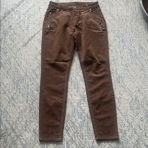 Cream Fit 28 Brown Skinny Corduroy Pants